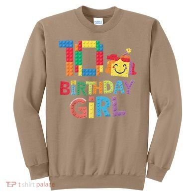 Master Builder 10th Birthday Girl 10 Year Old Brick Blocks Sweatshirt