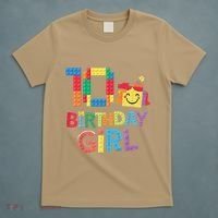 Master Builder 10th Birthday Girl 10 Year Old Brick Blocks T-Shirt thumb 5