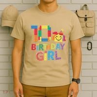 Master Builder 10th Birthday Girl 10 Year Old Brick Blocks T-Shirt thumb 6