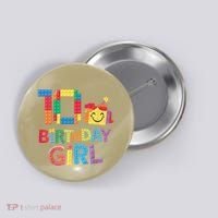 Master Builder 10th Birthday Girl 10 Year Old Brick Blocks Button thumb 0