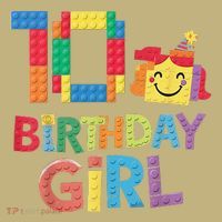 Master Builder 10th Birthday Girl 10 Year Old Brick Blocks Mousepad thumb 1