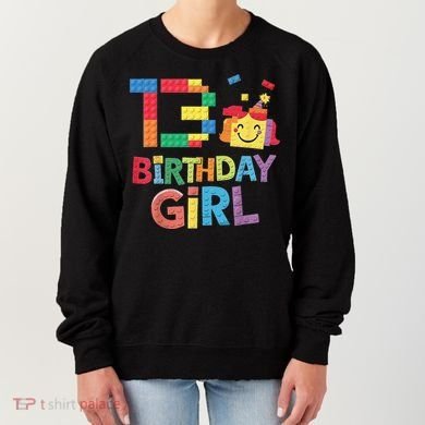 Master Builder 13th Birthday Girl 13 Year Old Brick Blocks Women's Sweatshirt