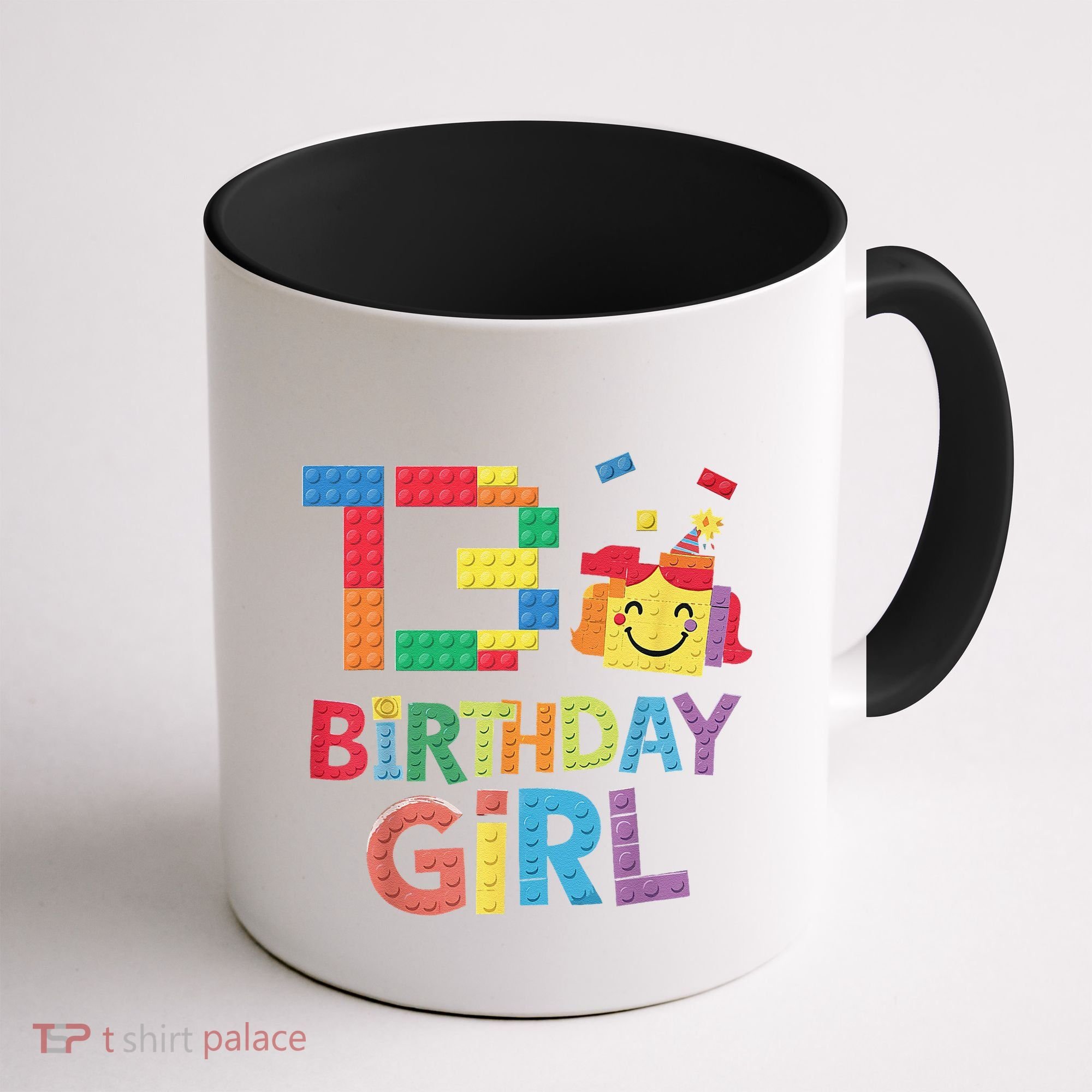 Master Builder 13th Birthday Girl 13 Year Old Brick Blocks Coffee Mug