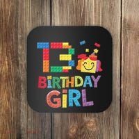 Master Builder 13th Birthday Girl 13 Year Old Brick Blocks Coaster thumb 0