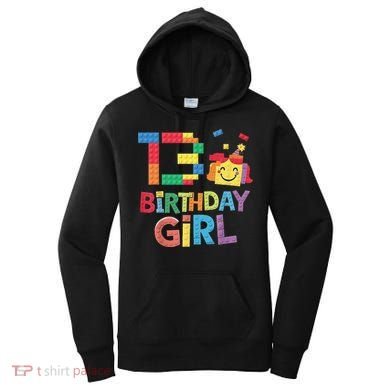 Master Builder 13th Birthday Girl 13 Year Old Brick Blocks Women's Hoodie