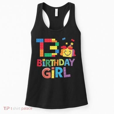 Master Builder 13th Birthday Girl 13 Year Old Brick Blocks Women's Tank Top