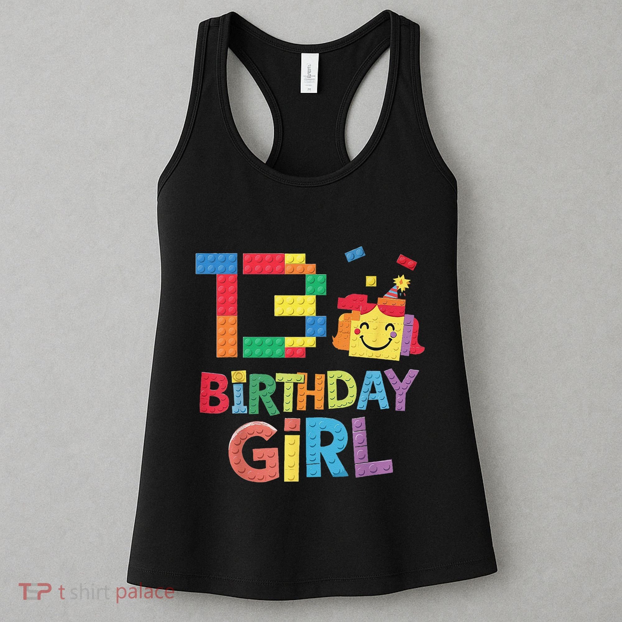 Master Builder 13th Birthday Girl 13 Year Old Brick Blocks Women's Tank Top