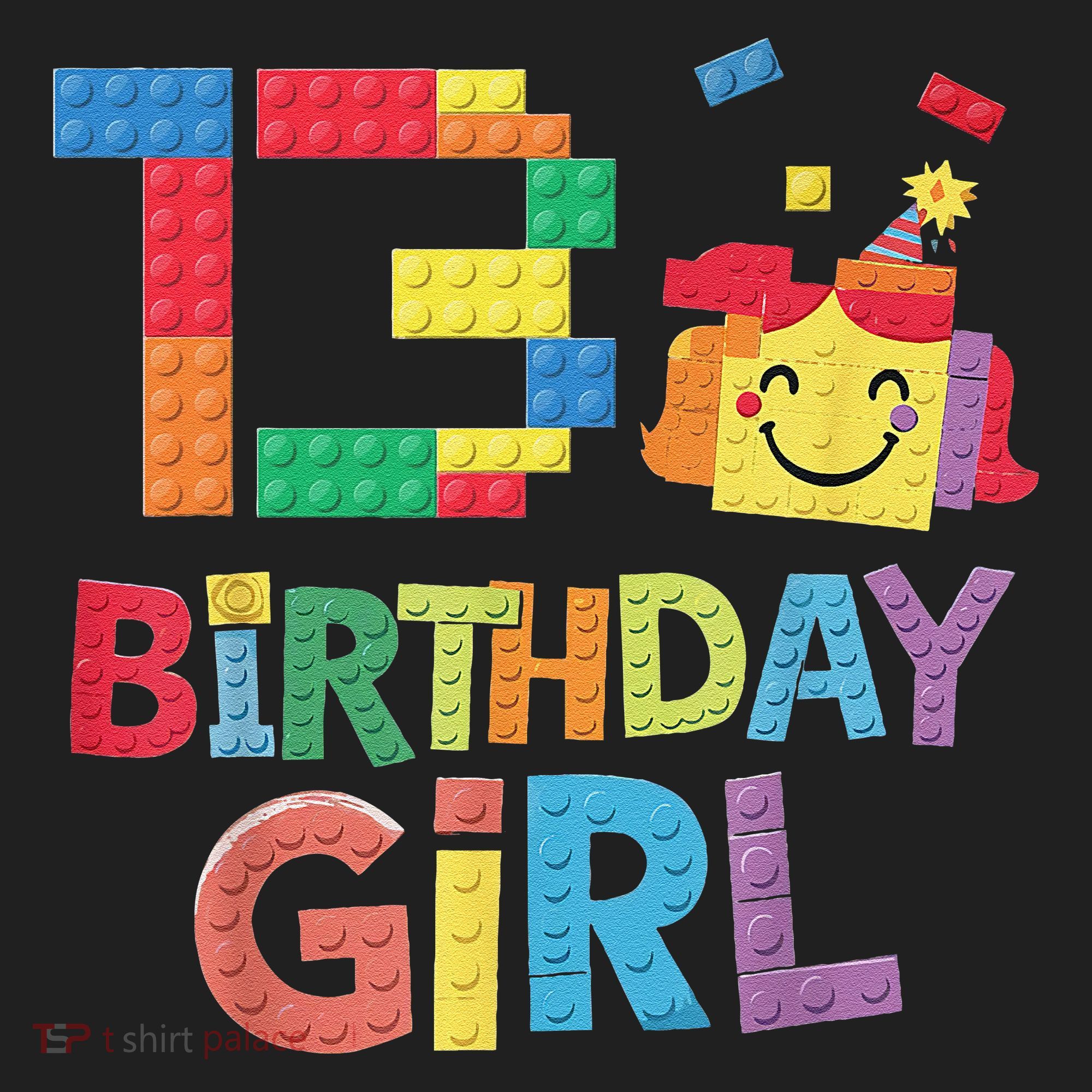Master Builder 13th Birthday Girl 13 Year Old Brick Blocks Hat