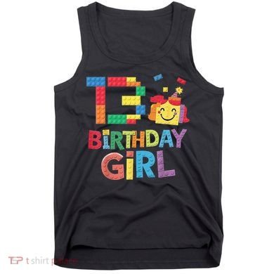 Master Builder 13th Birthday Girl 13 Year Old Brick Blocks Tank Top