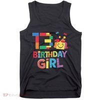 Master Builder 13th Birthday Girl 13 Year Old Brick Blocks Tank Top thumb 0