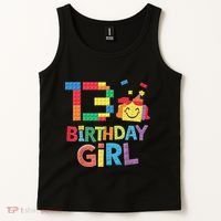 Master Builder 13th Birthday Girl 13 Year Old Brick Blocks Tank Top thumb 2