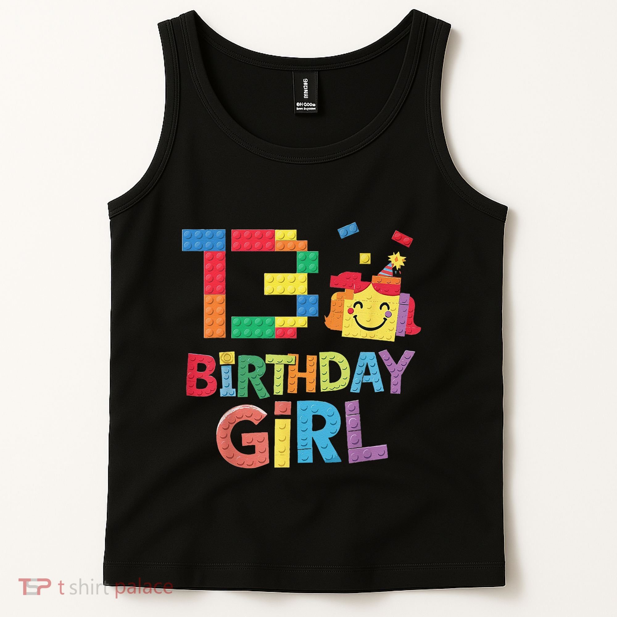 Master Builder 13th Birthday Girl 13 Year Old Brick Blocks Tank Top