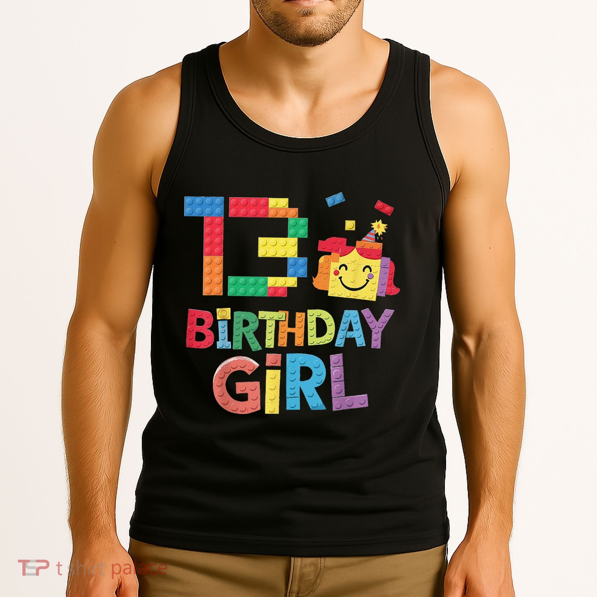 Master Builder 13th Birthday Girl 13 Year Old Brick Blocks Tank Top