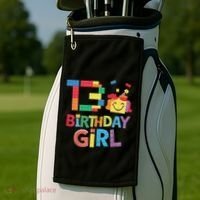 Master Builder 13th Birthday Girl 13 Year Old Brick Blocks Golf Towel thumb 2