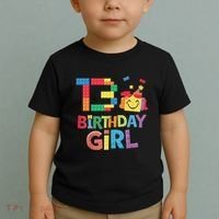 Master Builder 13th Birthday Girl 13 Year Old Brick Blocks Toddler T-Shirt thumb 2