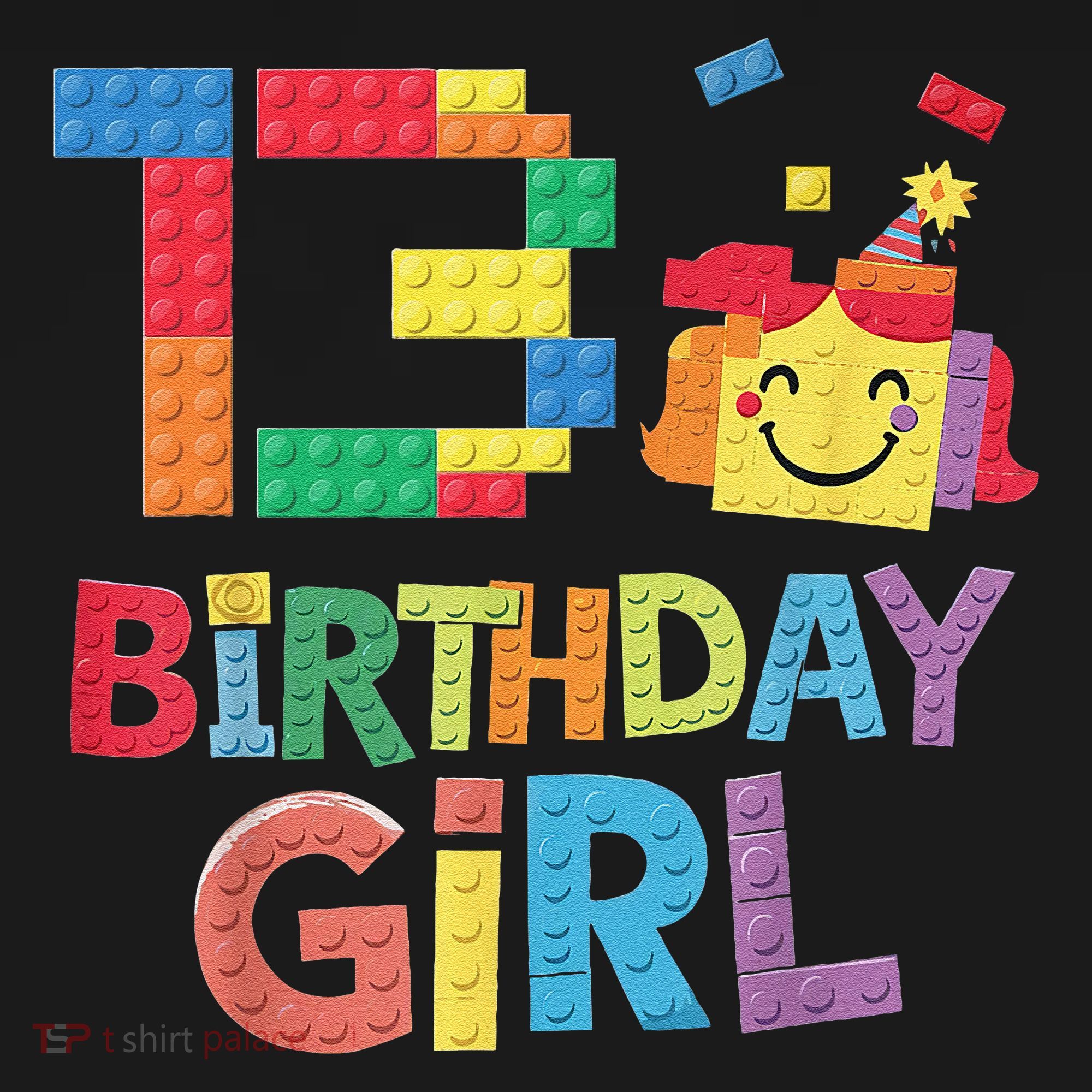 Master Builder 13th Birthday Girl 13 Year Old Brick Blocks Visor