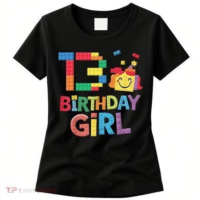 Master Builder 13th Birthday Girl 13 Year Old Brick Blocks Women's T-Shirt
