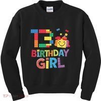 Master Builder 13th Birthday Girl 13 Year Old Brick Blocks Kids Sweatshirt thumb 0