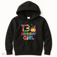 Master Builder 13th Birthday Girl 13 Year Old Brick Blocks Kids Hoodie thumb 0