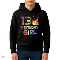 Master Builder 13th Birthday Girl 13 Year Old Brick Blocks Kids Hoodie thumb 4