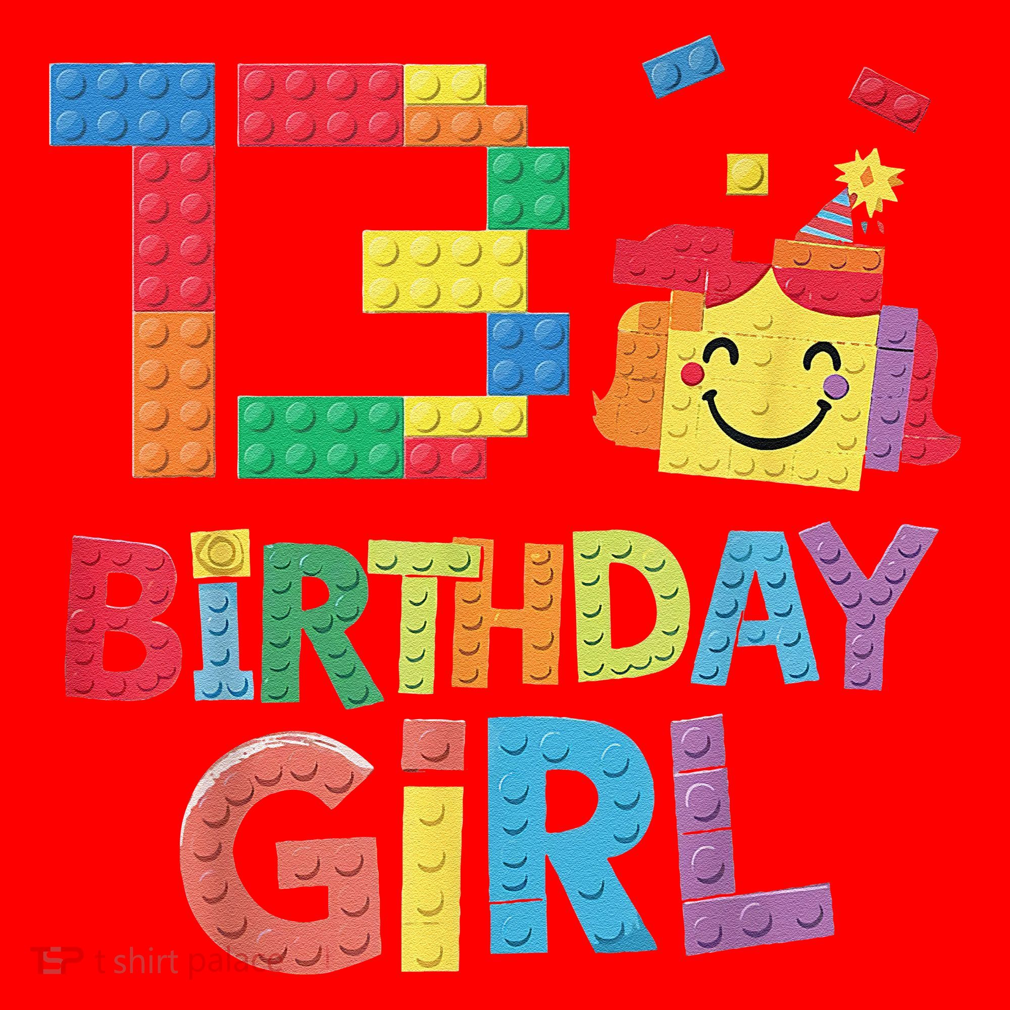 Master Builder 13th Birthday Girl 13 Year Old Brick Blocks Santa Hat