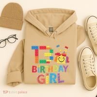 Master Builder 13th Birthday Girl 13 Year Old Brick Blocks Hoodie thumb 4