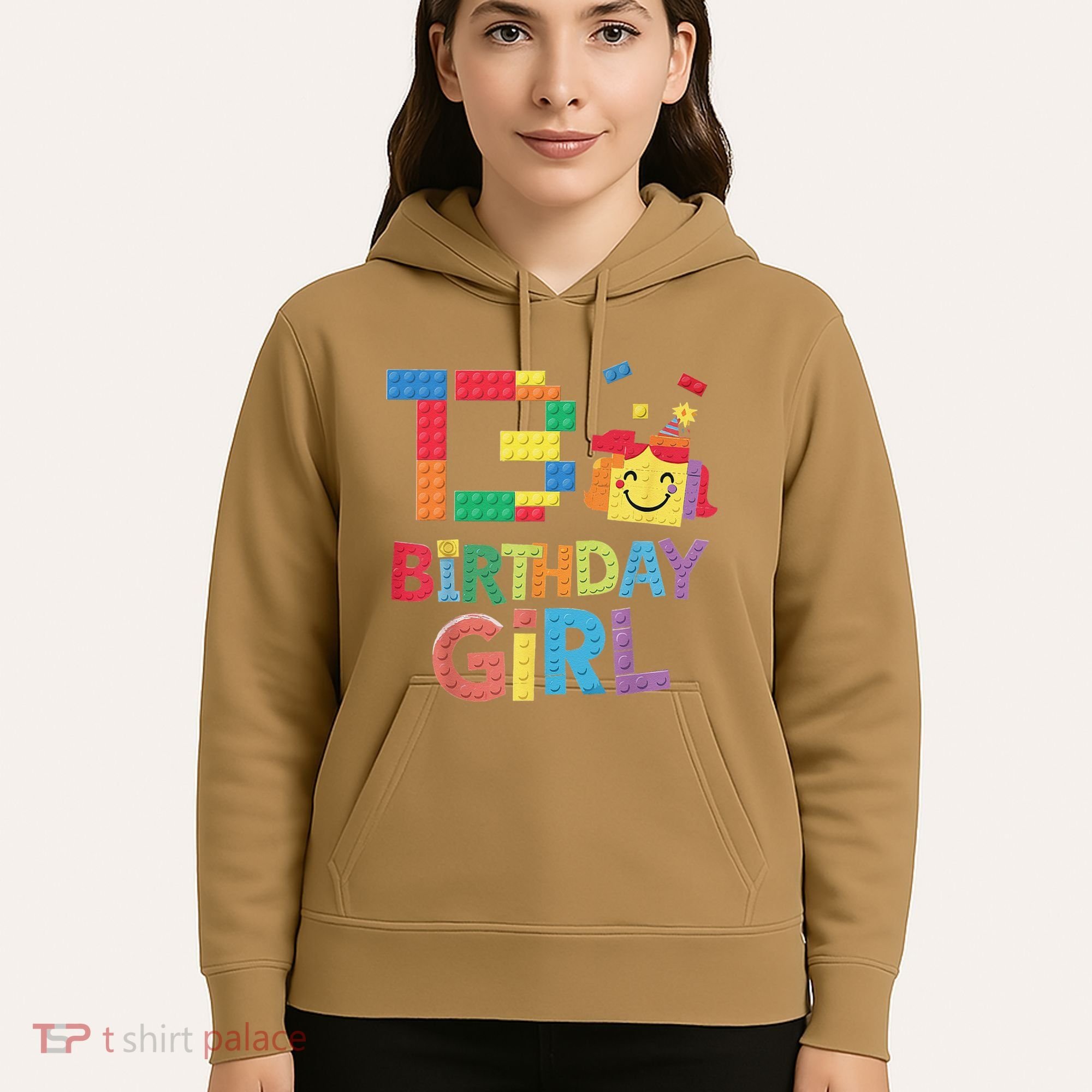 Master Builder 13th Birthday Girl 13 Year Old Brick Blocks Hoodie