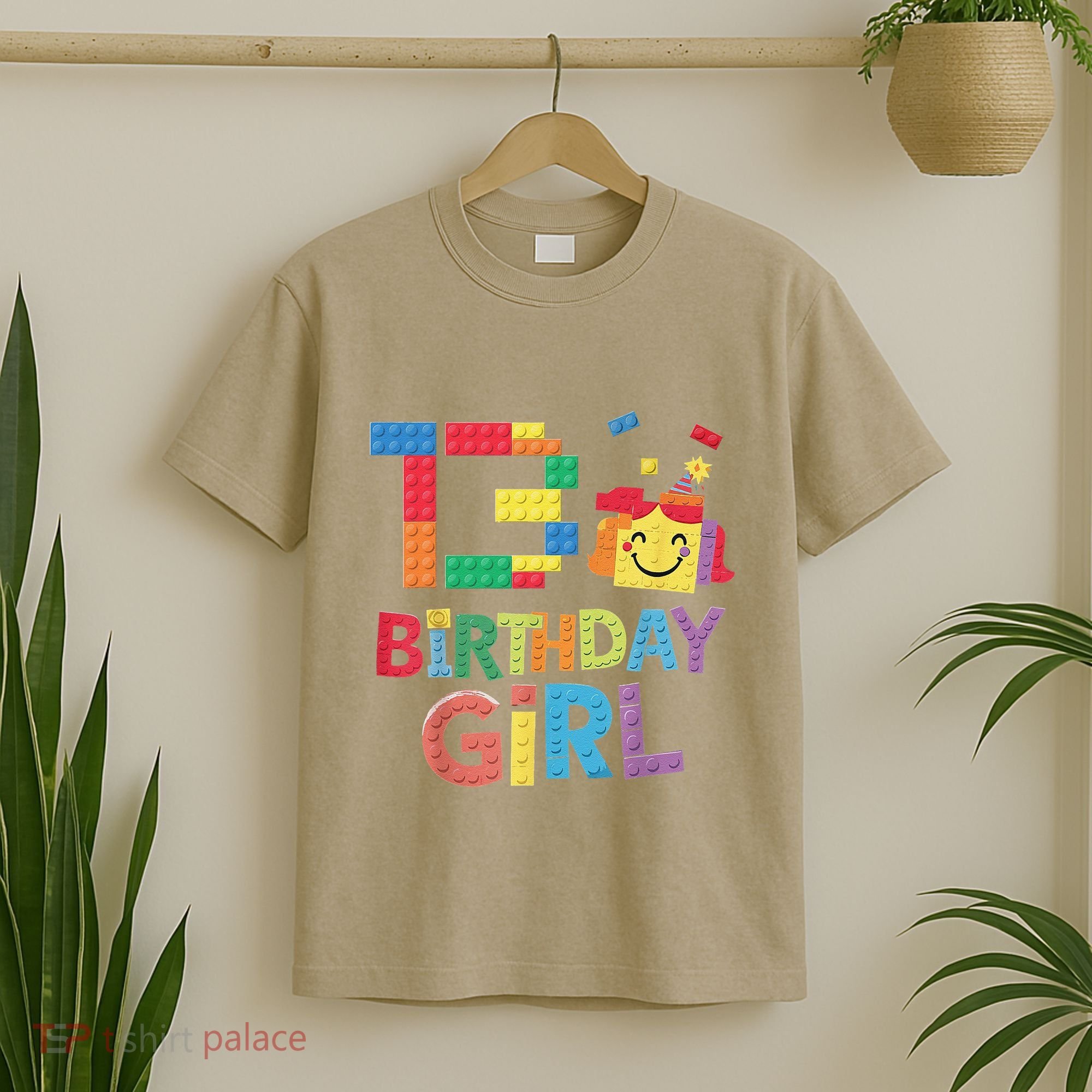 Master Builder 13th Birthday Girl 13 Year Old Brick Blocks T-Shirt