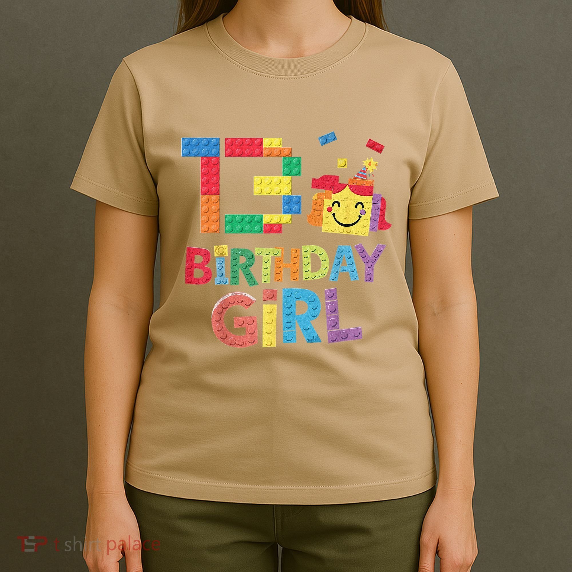 Master Builder 13th Birthday Girl 13 Year Old Brick Blocks T-Shirt