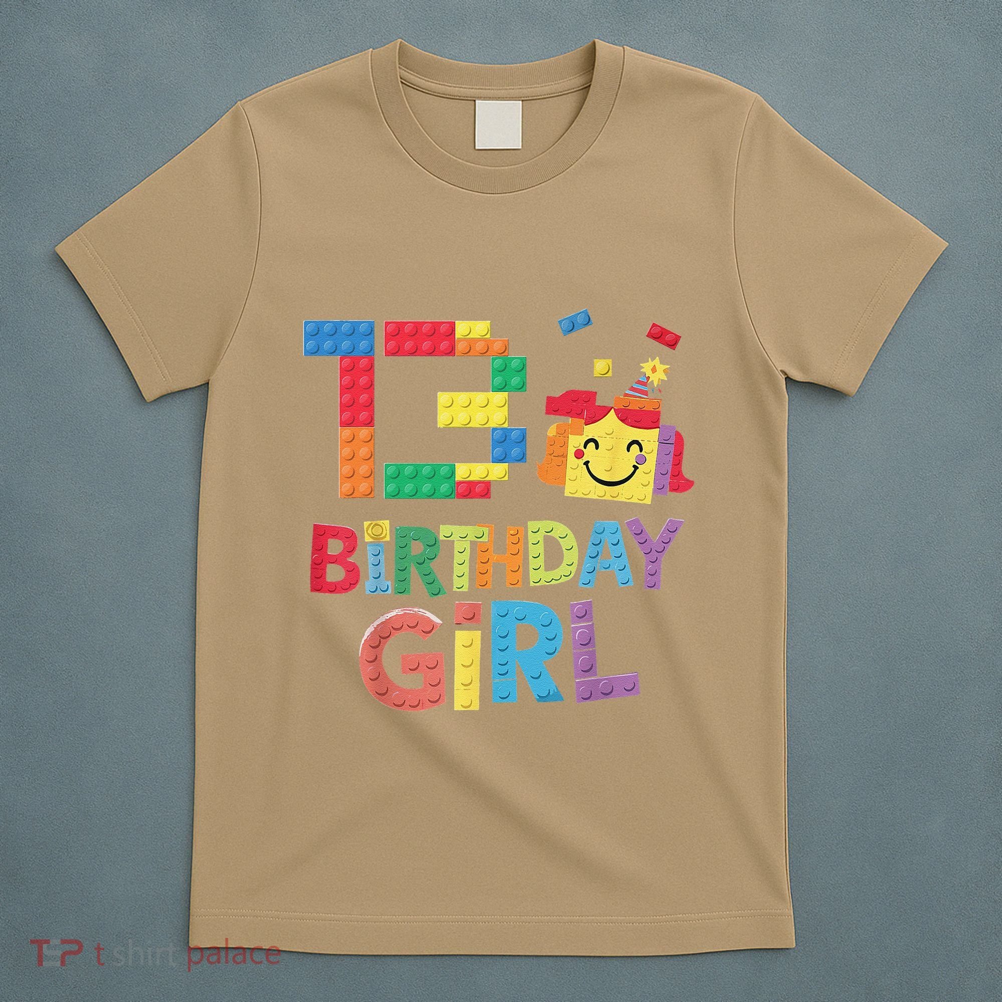 Master Builder 13th Birthday Girl 13 Year Old Brick Blocks T-Shirt