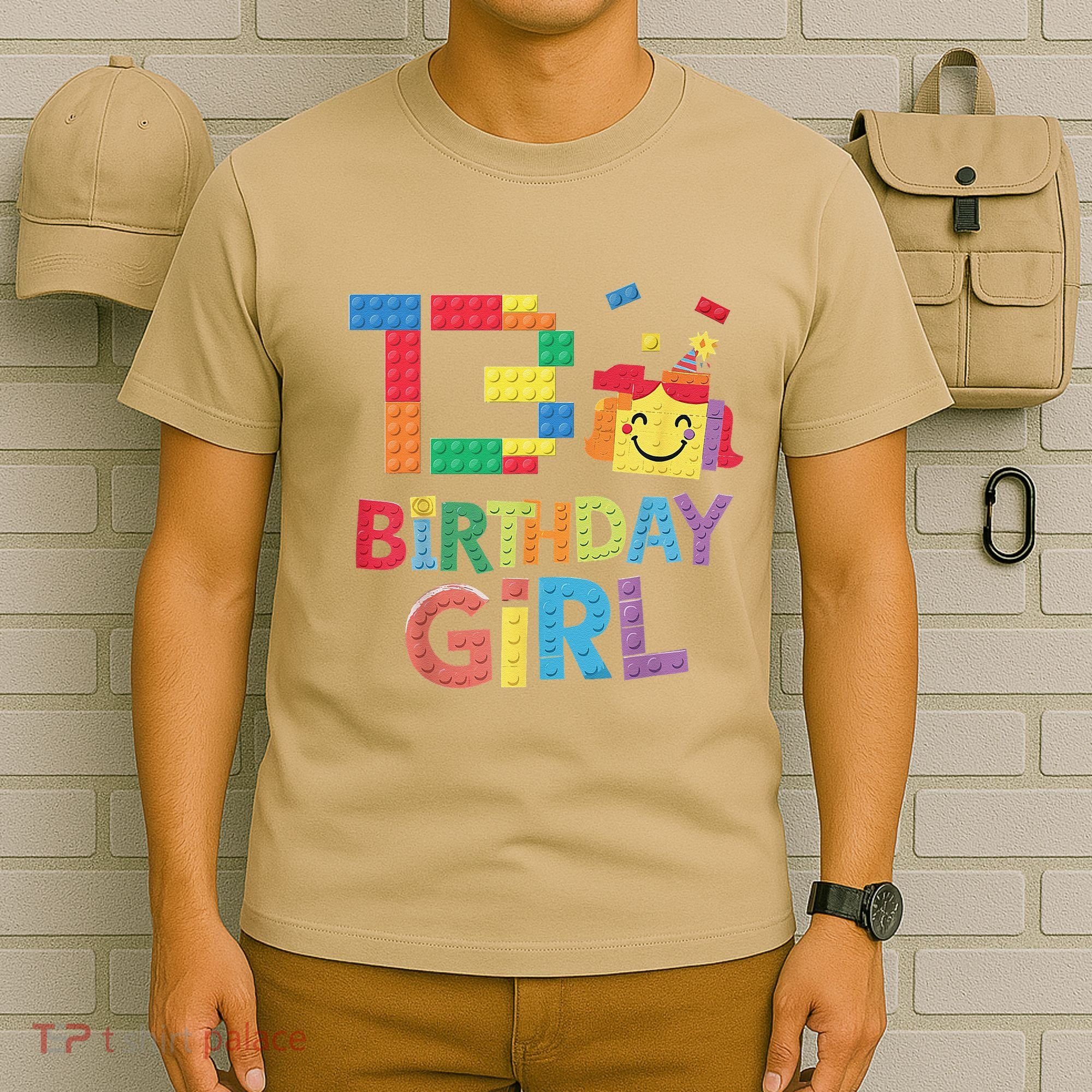 Master Builder 13th Birthday Girl 13 Year Old Brick Blocks T-Shirt