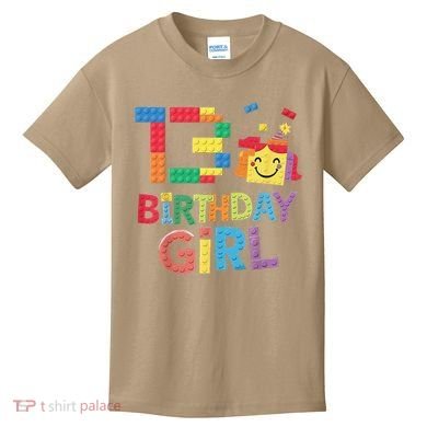 Master Builder 13th Birthday Girl 13 Year Old Brick Blocks Kids T-Shirt