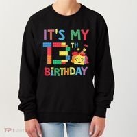 Master Builder 13th ItS My 13th Birthday Brick Blocks Women's Sweatshirt thumb 0