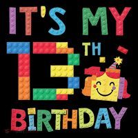 Master Builder 13th ItS My 13th Birthday Brick Blocks Bucket Hat thumb 4