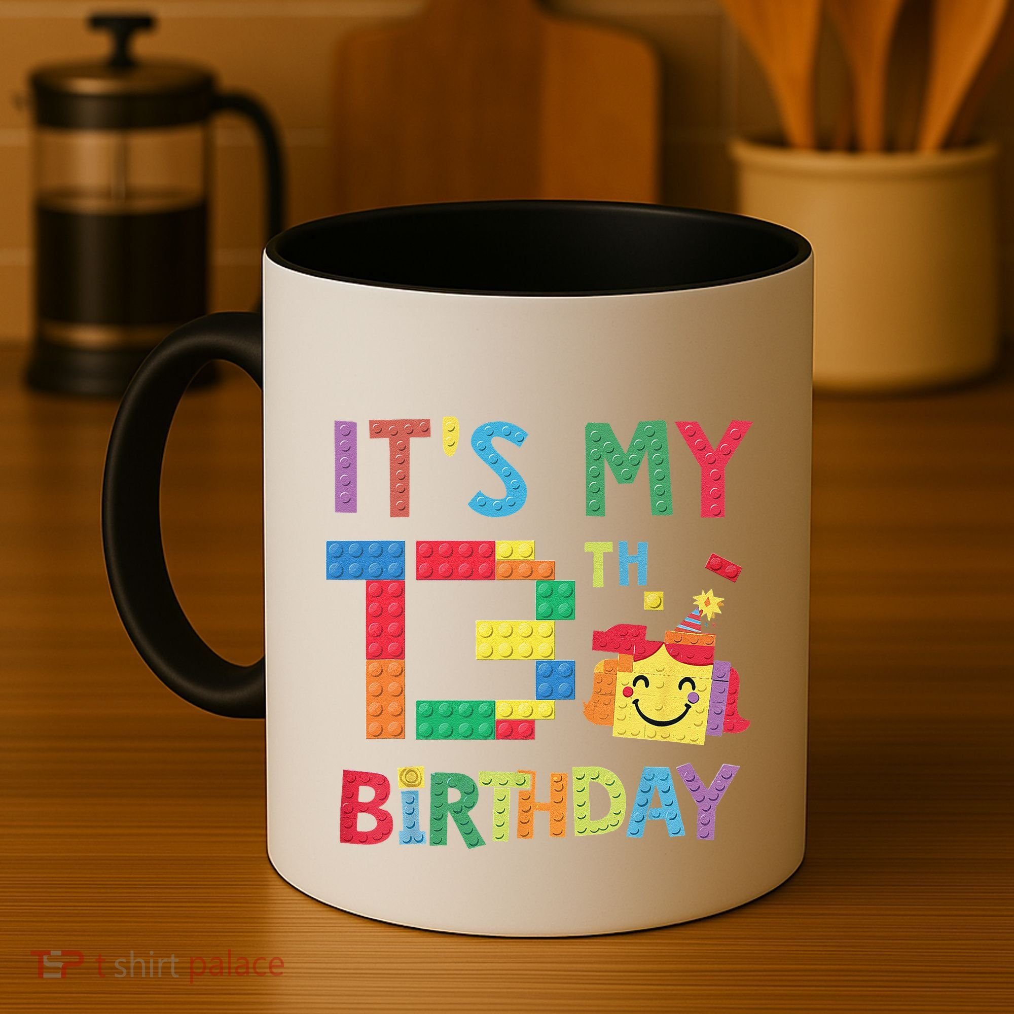 Master Builder 13th ItS My 13th Birthday Brick Blocks Coffee Mug