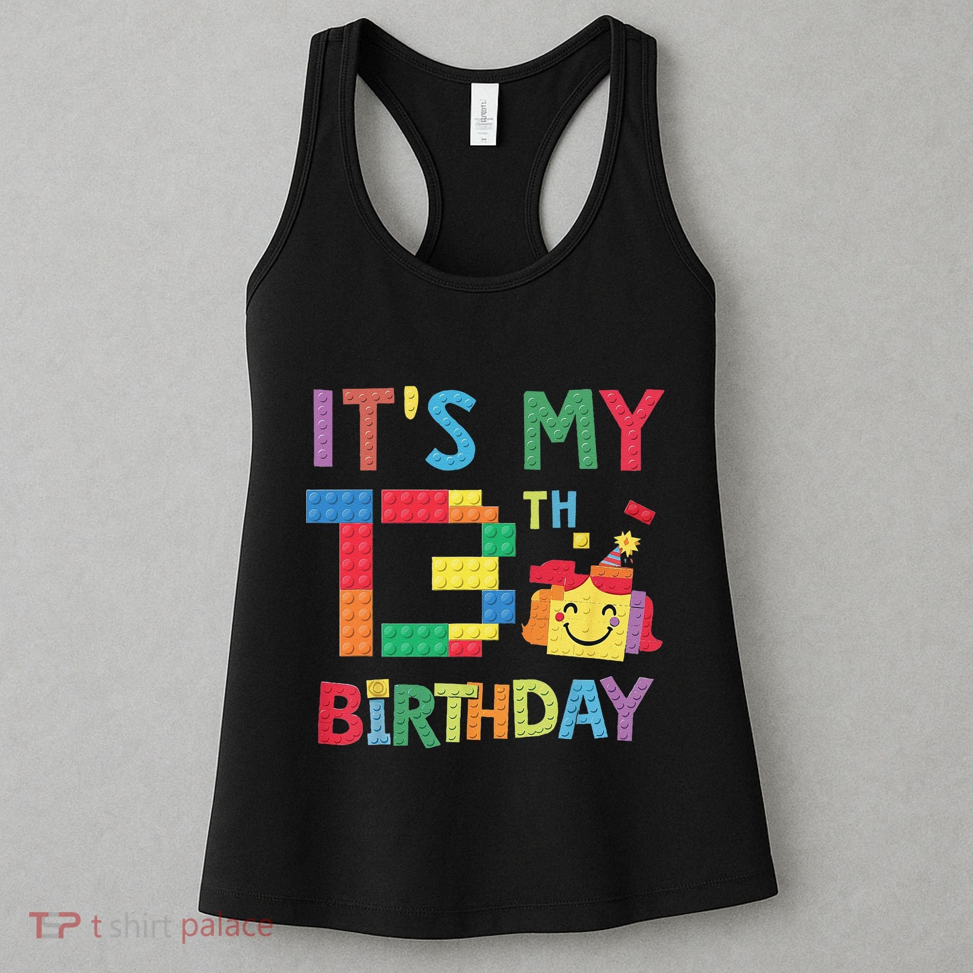 Master Builder 13th ItS My 13th Birthday Brick Blocks Women's Tank Top