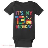 Master Builder 13th ItS My 13th Birthday Brick Blocks Baby Bodysuit thumb 0