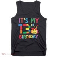 Master Builder 13th ItS My 13th Birthday Brick Blocks Tank Top thumb 0