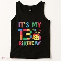 Master Builder 13th ItS My 13th Birthday Brick Blocks Tank Top thumb 2