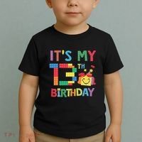 Master Builder 13th ItS My 13th Birthday Brick Blocks Toddler T-Shirt thumb 2
