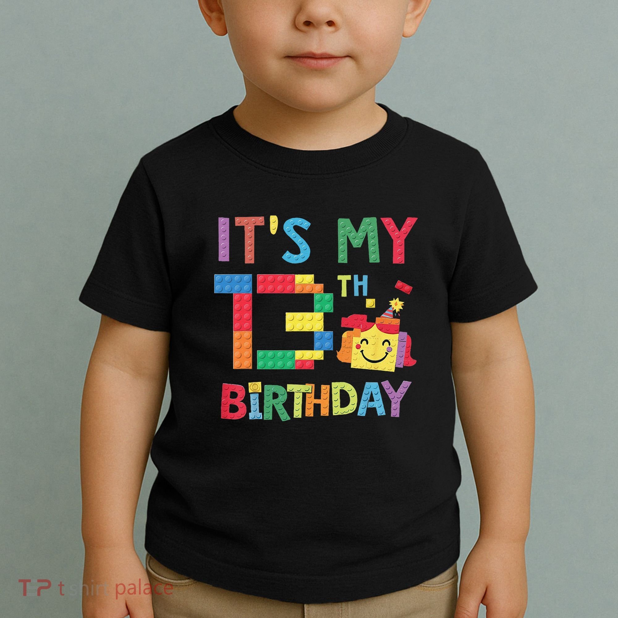 Master Builder 13th ItS My 13th Birthday Brick Blocks Toddler T-Shirt