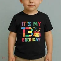 Master Builder 13th ItS My 13th Birthday Brick Blocks Toddler T-Shirt thumb 2