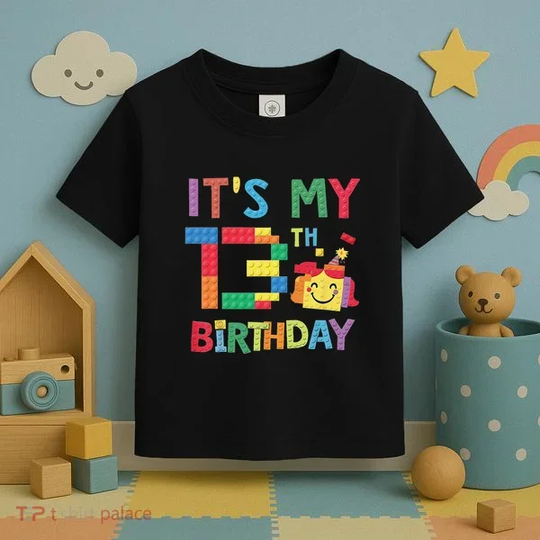 Master Builder 13th ItS My 13th Birthday Brick Blocks Toddler T-Shirt