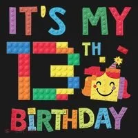 Master Builder 13th ItS My 13th Birthday Brick Blocks Toddler T-Shirt thumb 4