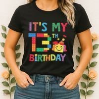 Master Builder 13th ItS My 13th Birthday Brick Blocks Women's T-Shirt thumb 2