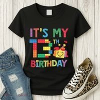 Master Builder 13th ItS My 13th Birthday Brick Blocks Women's T-Shirt thumb 3