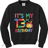Master Builder 13th ItS My 13th Birthday Brick Blocks Kids Sweatshirt thumb 0