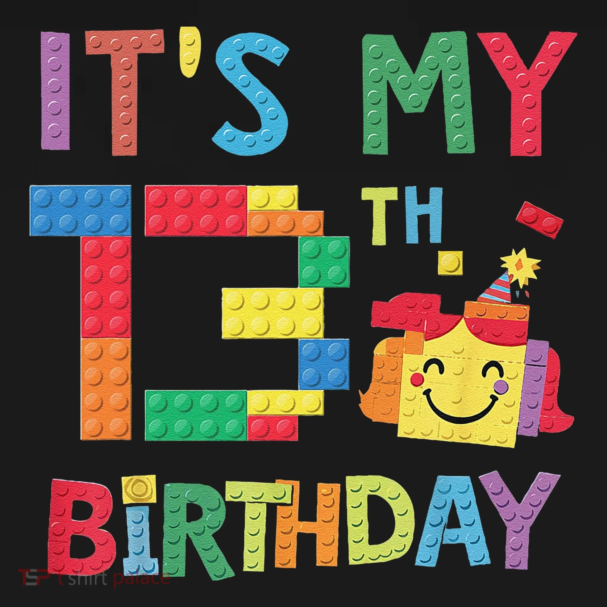 Master Builder 13th ItS My 13th Birthday Brick Blocks Kids Sweatshirt