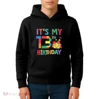 Master Builder 13th ItS My 13th Birthday Brick Blocks Kids Hoodie thumb 4