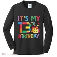 Master Builder 13th ItS My 13th Birthday Brick Blocks Kids Long Sleeve Shirt thumb 0